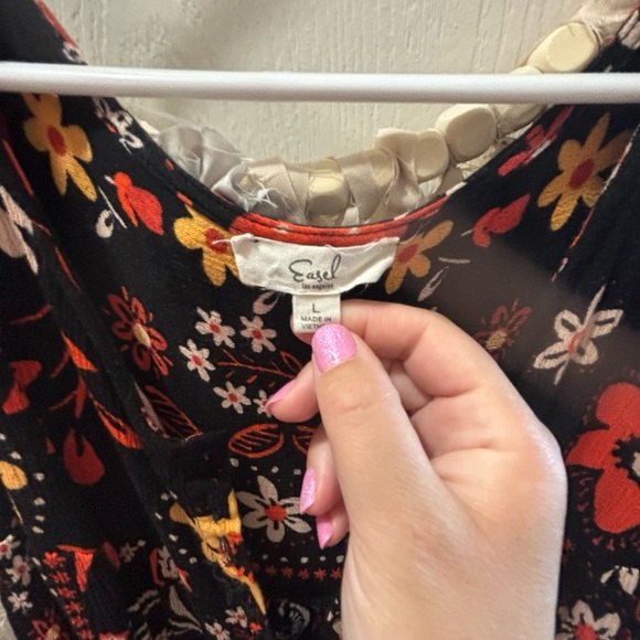 Easel Flowy Wide Leg Jumpsuit - Picture 2 of 3